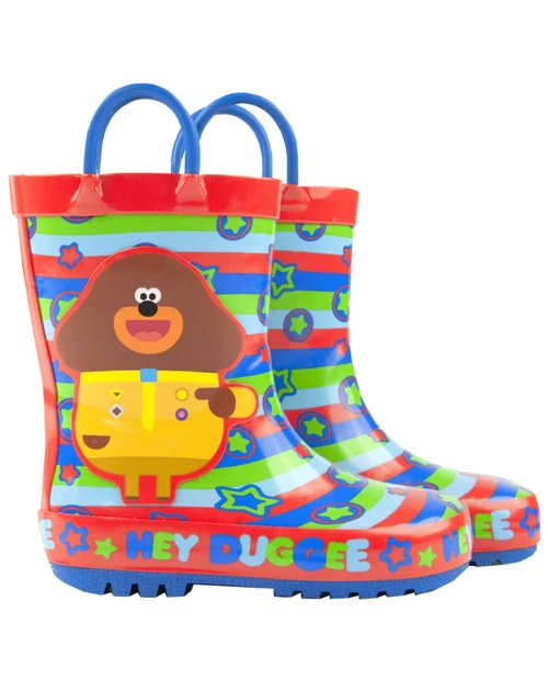 Vanilla Underground Hey Duggee Kids Duggee & All-Over Icon Print Wellies Red - Size 5 Infants Footwear Image 2