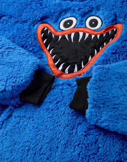 Vanilla Underground Poppy's Playtime Kids Character Embroidery Blanket Blue Hoodie - One Size Image 4