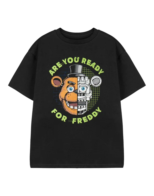 Vanilla Underground Five Nights At Freddy's Kids Are You Ready Black T-Shirt