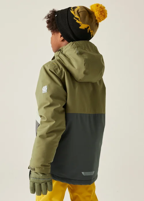 Dare2B Grey Green Kids' Send It! Jacket Waterproof Insulated Jacket (3-16yrs) - Age 13 Years Image 2