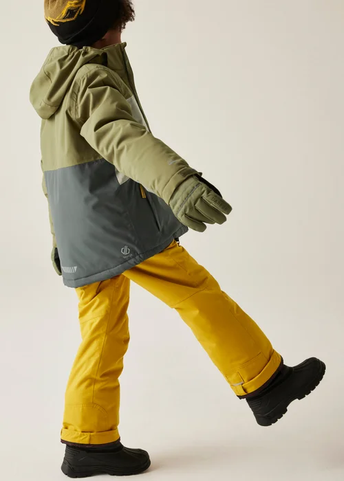 Dare2B Grey Green Kids' Send It! Jacket Waterproof Insulated Jacket (3-16yrs) - Age 13 Years Image 4