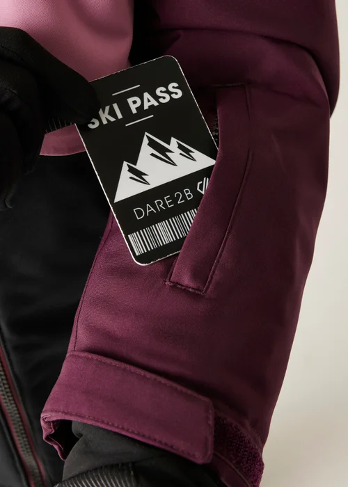 Dare2B Aubergine Kids' Send It! Jacket Waterproof Insulated Jacket (3-16yrs) - Age 5-6 Years Image 4