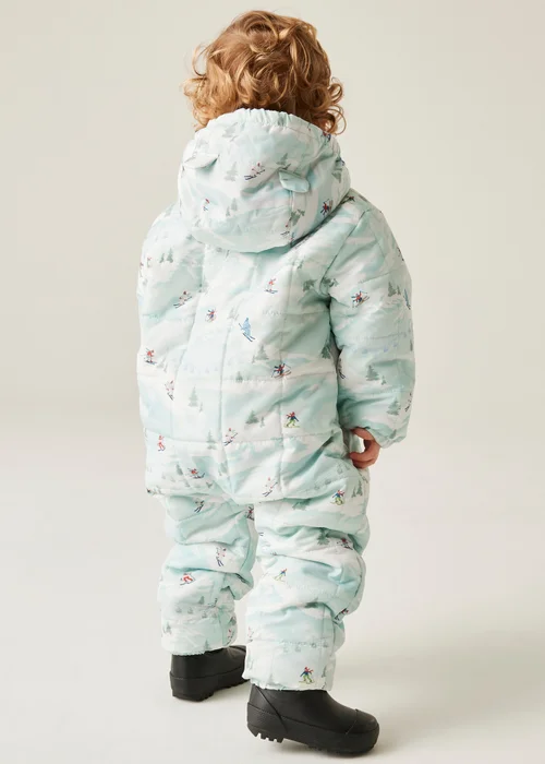 Dare2B Grey/Blue Kids' Bambino II Showerproof Waterproof Insulated Snowsuit (0-72 months) - 24 - 36 MONTHS Image 2