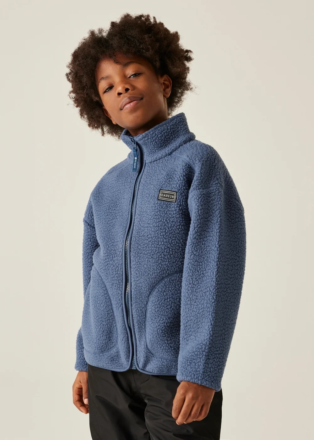 Dare2B Indigo Blue Kids' Zesty II Stretch Fleece (3-16yrs) - Age 9-10 Years Image 1