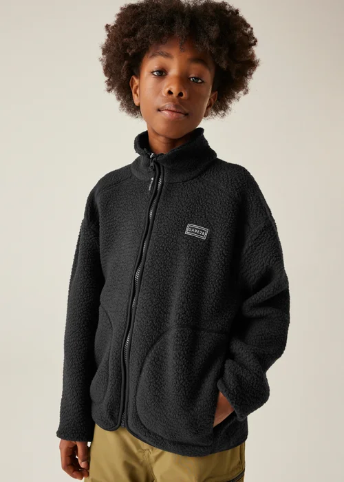 Dare2B Black Kids' Zesty II Stretch Fleece (3-16yrs) - Age 3-4 Years Image 1