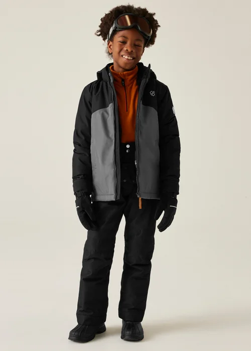 Dare2B Black/Grey Kids' Impose V Waterproof Insulated Jacket (3-16yrs) - Age 5-6 Years Image 3