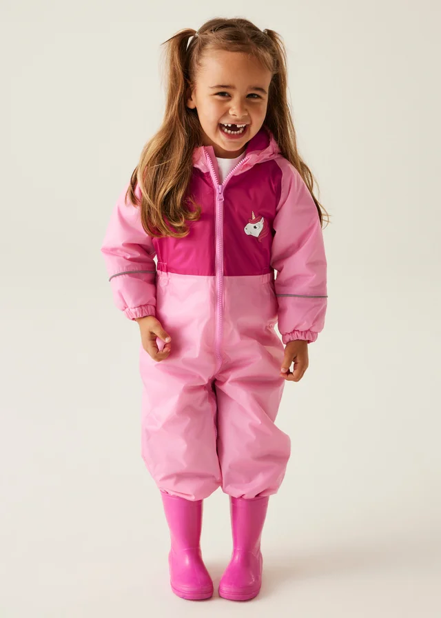 Regatta Pink Multi Kids' Mudplay III Breathable All in 1 (6-72 months)