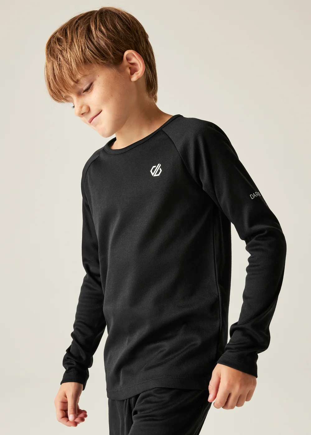 Dare2B Black Kids' Elate III Lightweight Base Layer (3-16yrs) - Age 11-12 Years Image 1