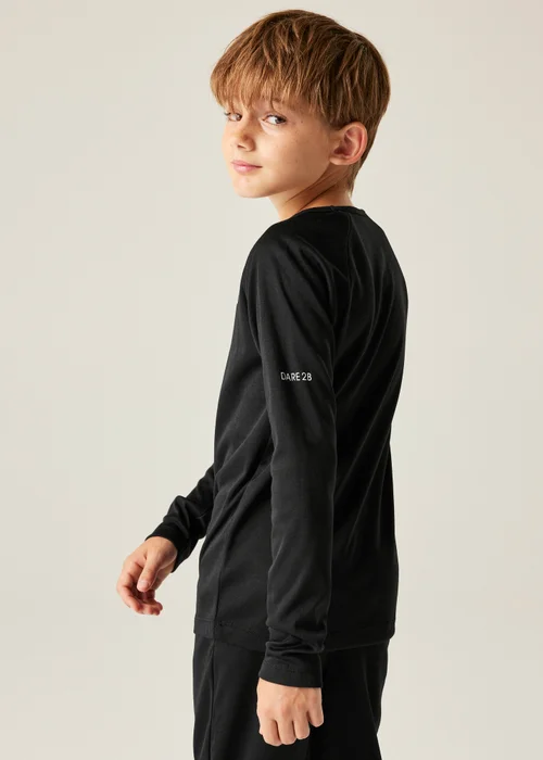Dare2B Black Kids' Elate III Lightweight Base Layer (3-16yrs) - Age 11-12 Years Image 2