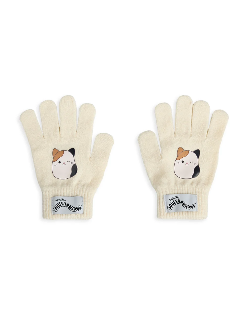 Squishmallows Girls Beige Cam The Cat Beanie & Gloves Set - One Size Image 2