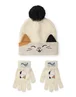 Squishmallows Girls Beige Cam The Cat Beanie & Gloves Set - One Size Image 1