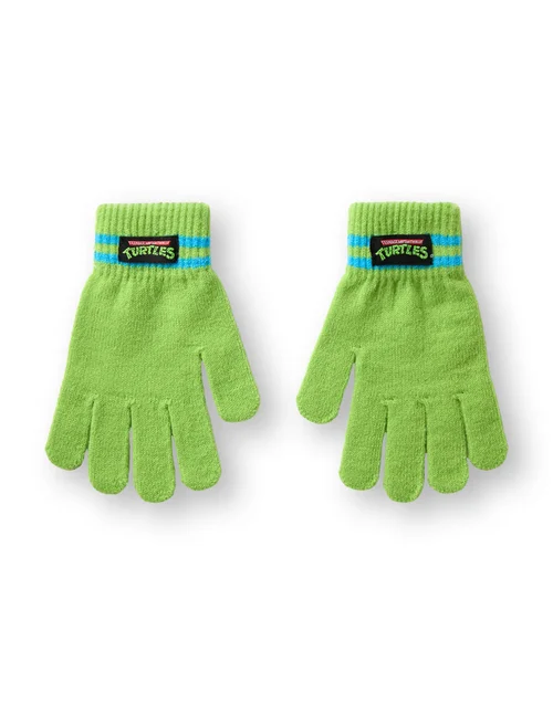 Teenage Mutant Ninja Turtles Boys Green Beanie & Gloves Set (One Size) - One Size Image 2