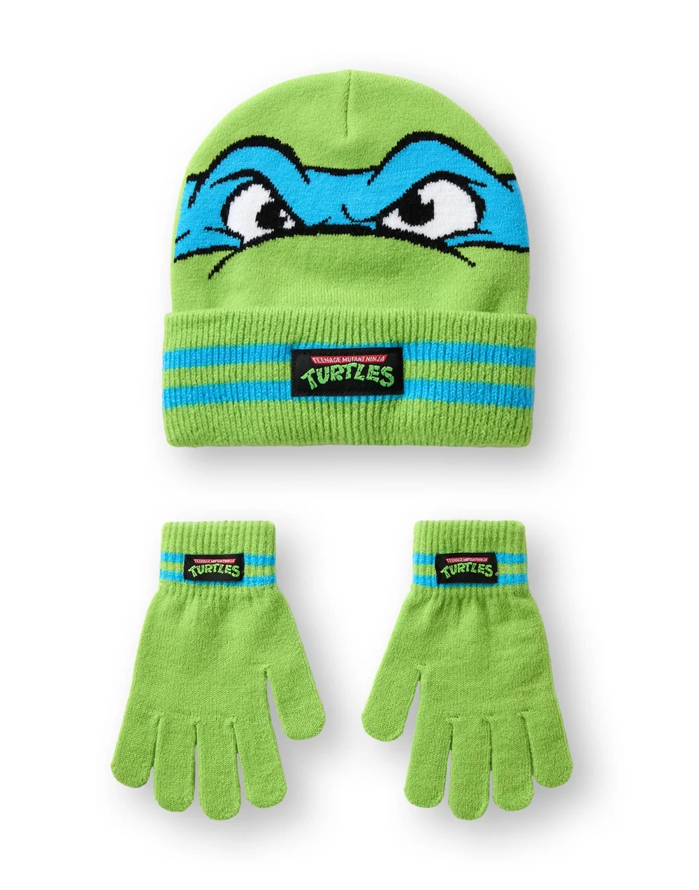 Teenage Mutant Ninja Turtles Boys Green Beanie & Gloves Set (One Size) - One Size Image 1