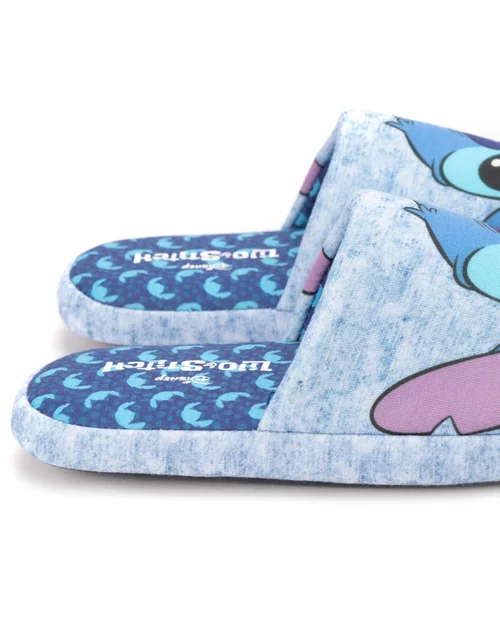 Disney Blue Lilo & Stitch Mule Slippers - Size 5-6 Image 4