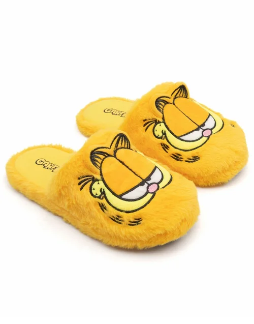 Garfield Orange Mule Slippers - Size 3-4 Image 2