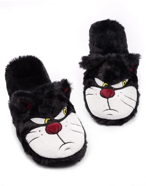 Disney Black Cinderella Mule Slippers - Size 7-8 Image 1