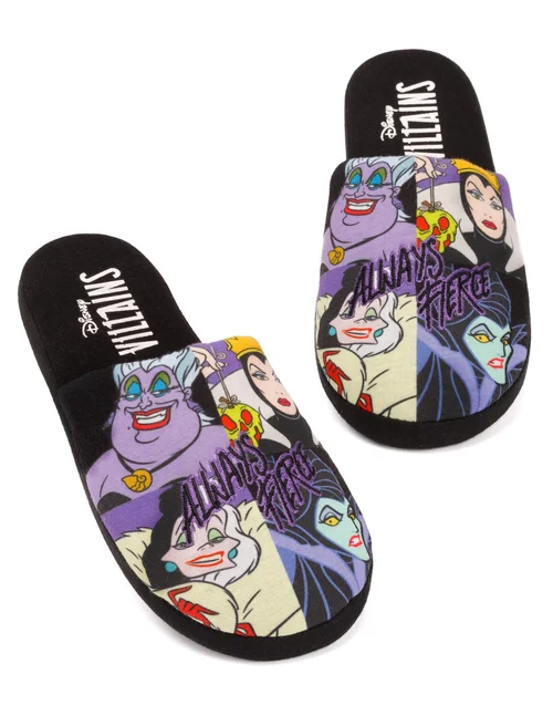 Disney Black Disney Villains Mule Slippers - Size 3-4 Image 1