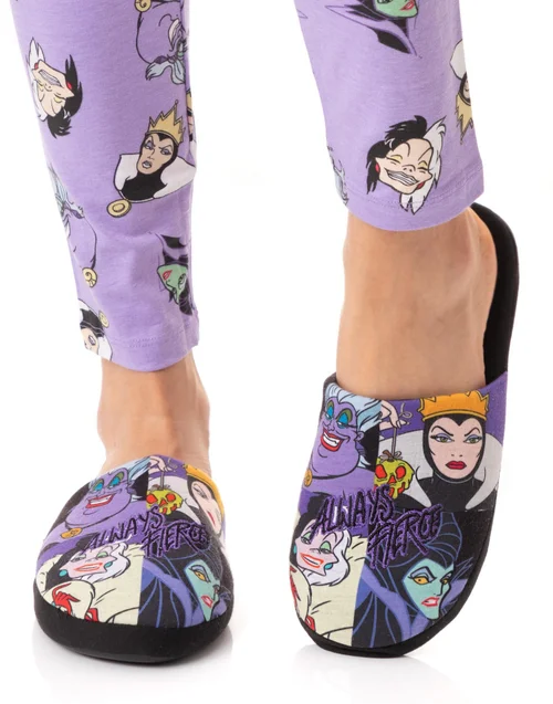 Disney Black Disney Villains Mule Slippers - Size 3-4 Image 2