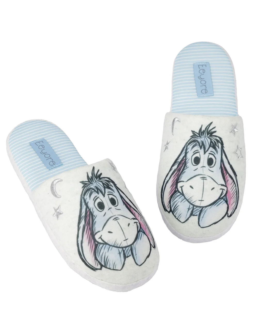 Disney Grey Winnie The Pooh Mule Slippers - Size 7-8 Image 1