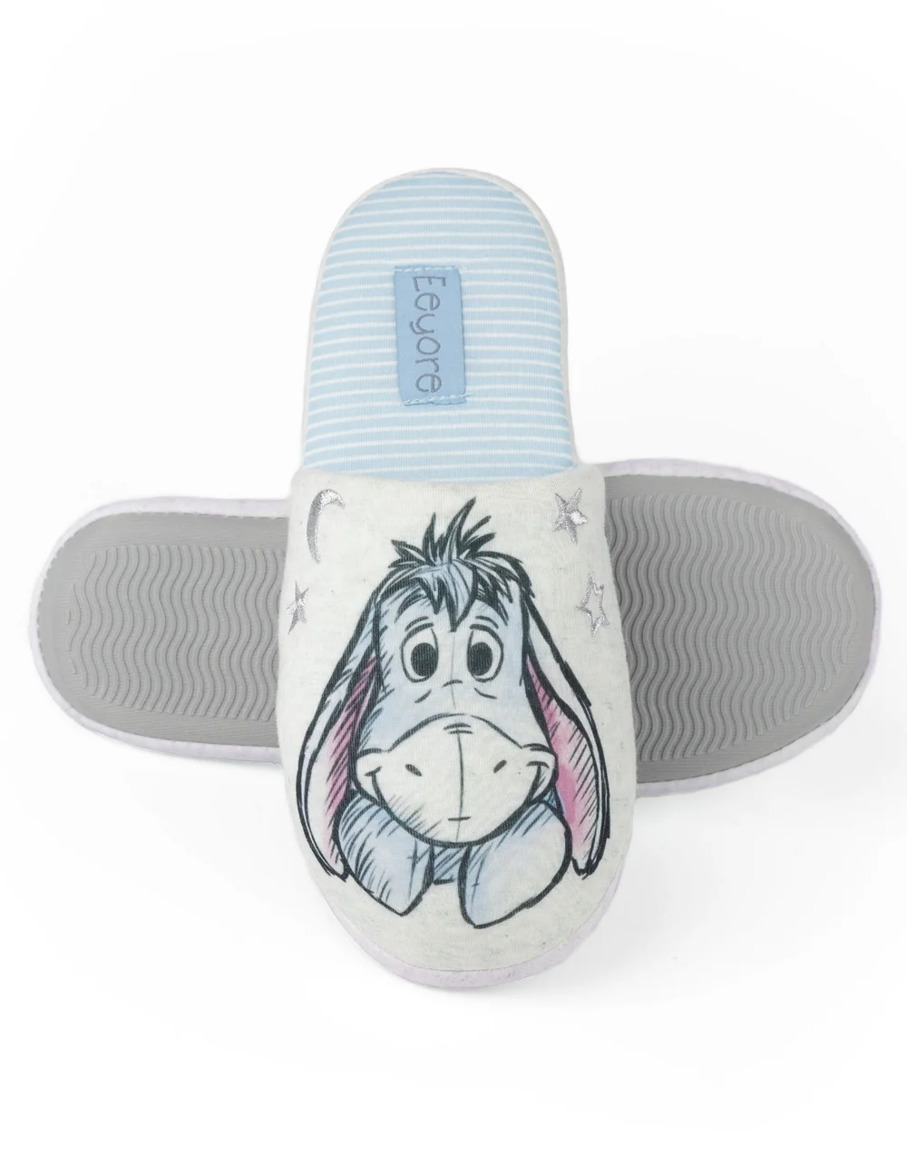 Disney Grey Winnie The Pooh Mule Slippers - Size 7-8 Image 2