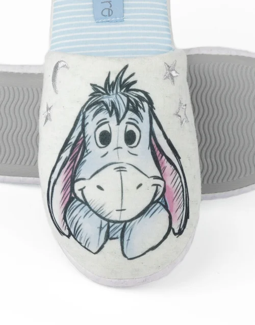 Disney Grey Winnie The Pooh Mule Slippers - Size 7-8 Image 3