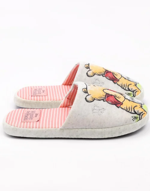 Disney Grey Winnie The Pooh Mule Slippers - Size 3-4 Image 4