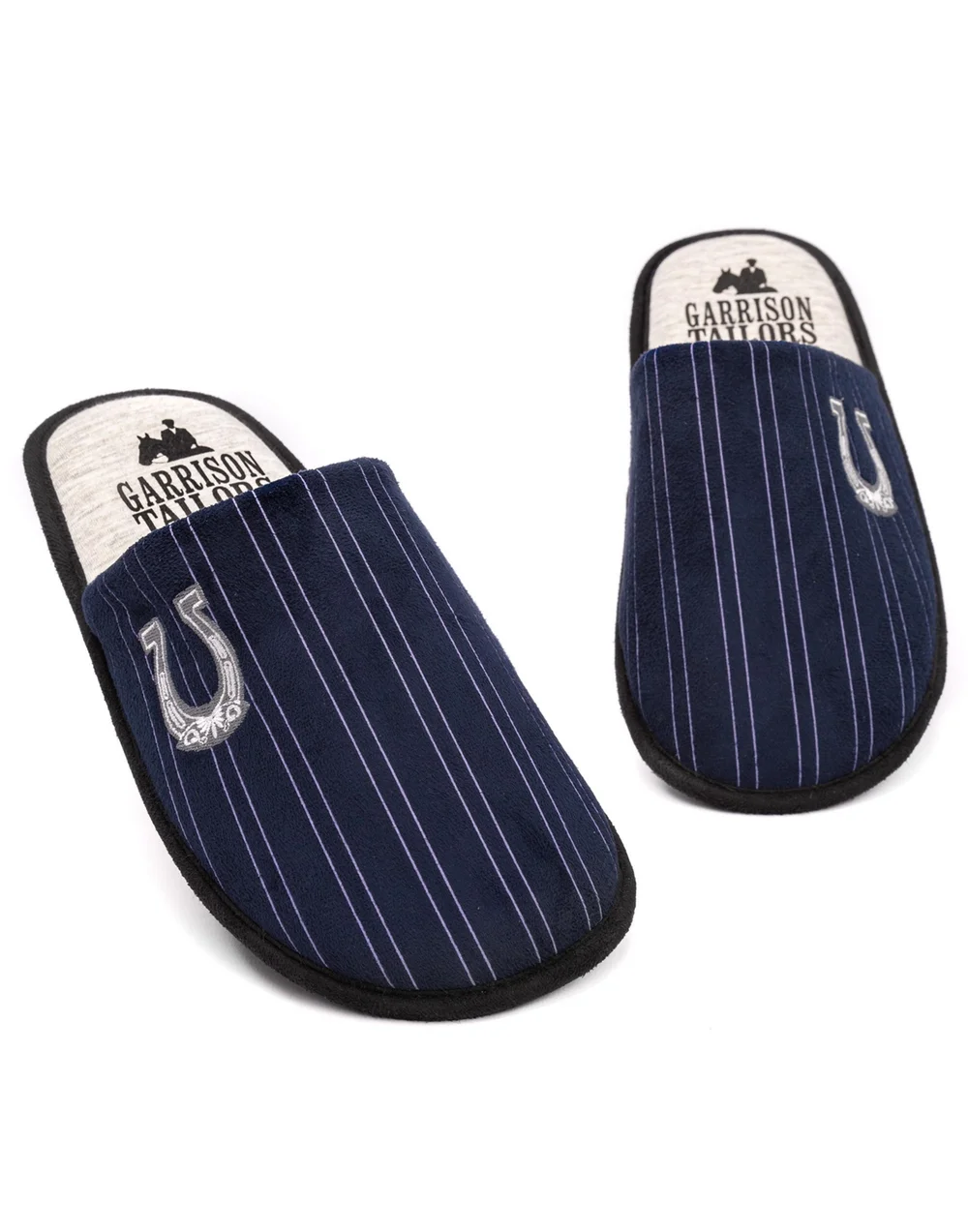 Vanilla Underground Peaky Blinders Adults Icons Mule Blue Slippers - 11-12 Image 1