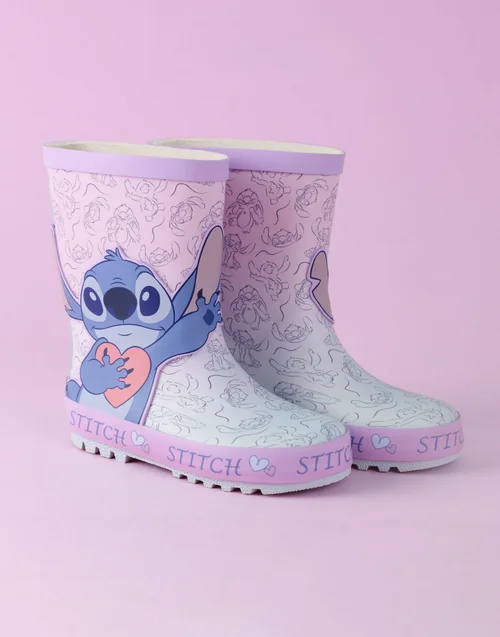 Vanilla Underground Disney Lilo & Stitch Kids Character Wellies - Size 1 Infants Footwear Image 2
