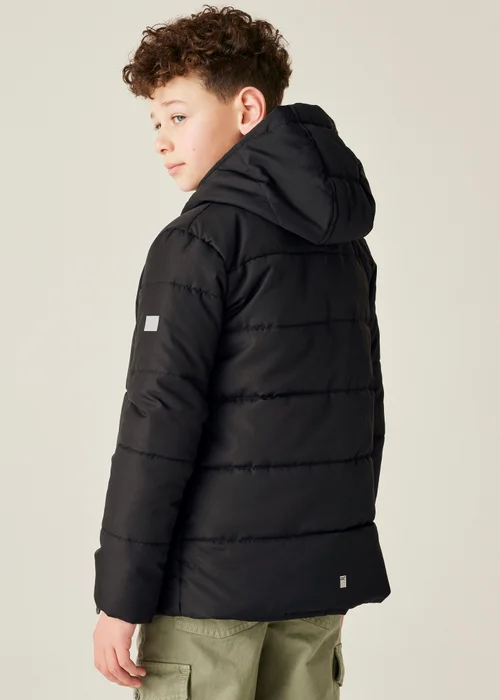 Regatta Black Kids' Halkner Reflective Jacket (3-16yrs) - 096 Image 2