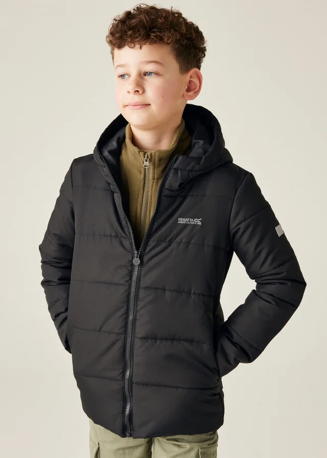 Regatta Black Kids' Halkner Reflective Jacket (3-16yrs)