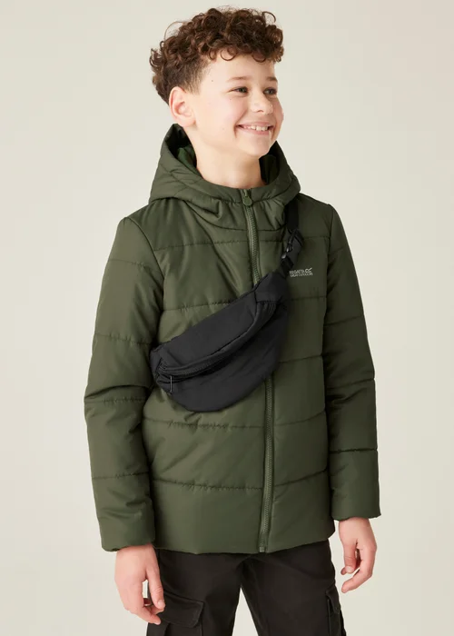 Regatta Forest Green Kids' Halkner Reflective Jacket (3-16yrs) - Age 3-4 Years Image 1