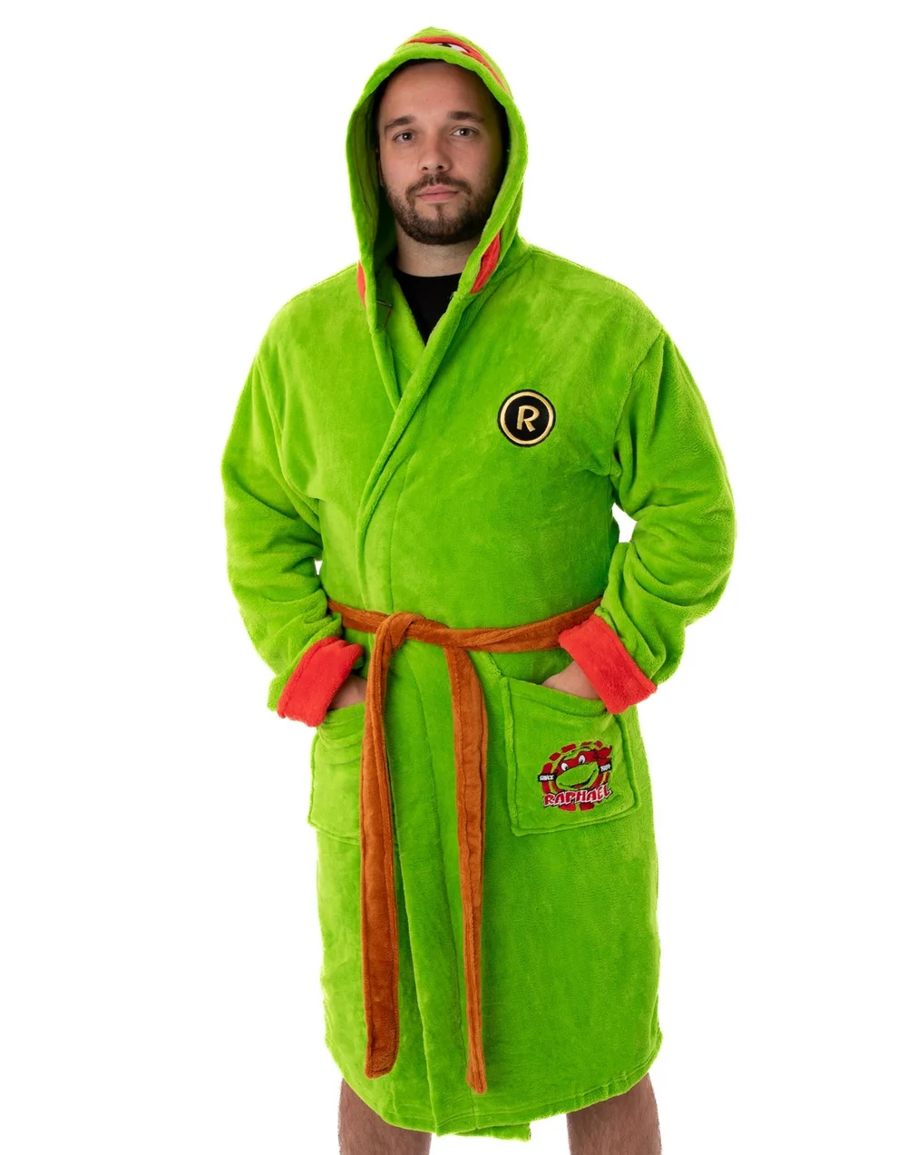 Teenage Mutant Ninja Turtles Green Hooded Bathrobe - Large Image 1