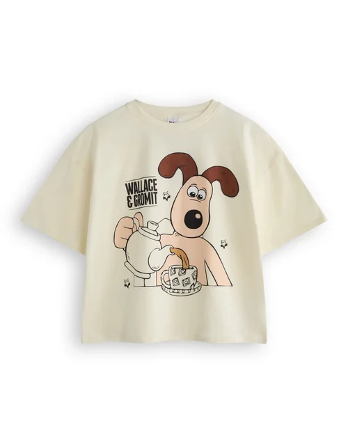 Wallace And Gromit Off-White Tea Time Pyjama Set - Medium Image 3