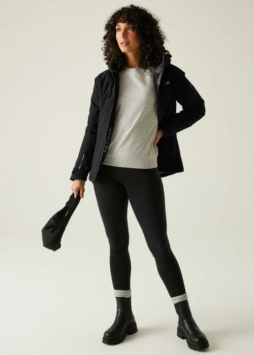 Regatta Black Highton Stretch Padded Waterproof Jacket - 16 Image 1