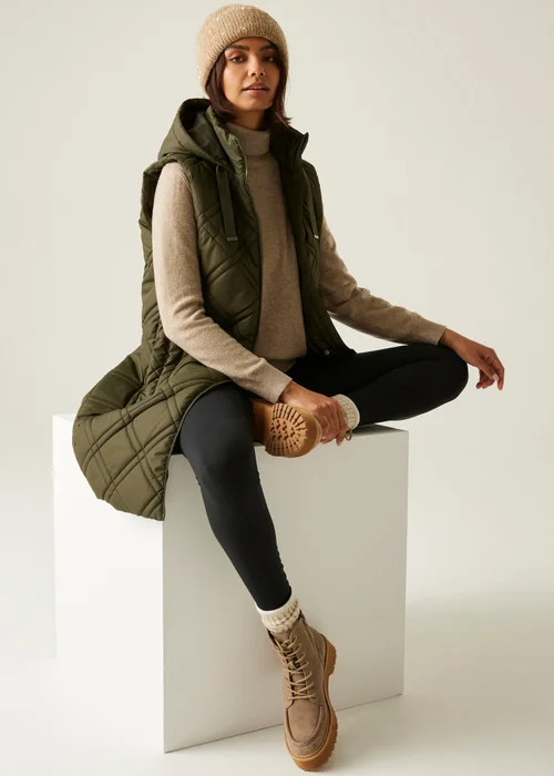 Regatta Khaki Rurietta Longer Length Lightweight Bodywarmer - 12 Image 3