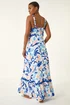 Roman Blue Abstract Ric Rac Maxi Dress - 10 Image 4