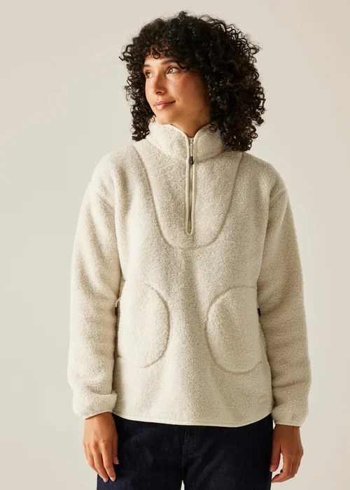 Regatta White Frankie Borg Half Zip Fleece - 20 Image 1