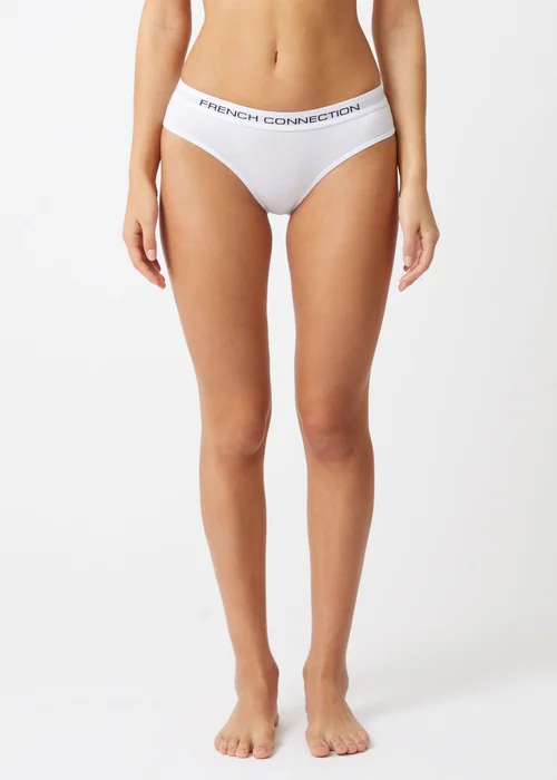 French Connection White Cotton Ladies Briefs 7 Pack - M Image 2
