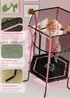 HOMCOM Pink 5.4FT Kids Trampoline With Enclosure Indoor Outdoor - One Size Image 4