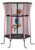 HOMCOM Pink 5.4FT Kids Trampoline With Enclosure Indoor Outdoor - One Size Image 2