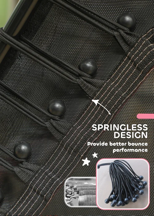 HOMCOM Pink 5.4FT Kids Trampoline With Enclosure Indoor Outdoor - One Size Image 5