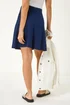Roman Navy Pull On Stretch Skater Skirt - Size 20 Image 4