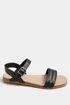 Yours Black Faux Leather Woven Sandals In Extra Wide EEE Fit - 7 Extra Wide Image 3