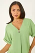 Roman Green Petite One Buttoned V-Neck Top - Size 14 Image 2