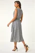Roman White Spot Print Pleated Midi Dress - 12 Image 3