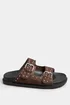 Yours Brown Studded Buckle Strap Sandals In Extra Wide EEE Fit - 8 Extra Wide Image 3