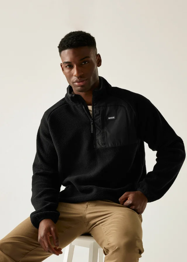 Regatta Black Frankie Borg Half Zip Stretch Fleece