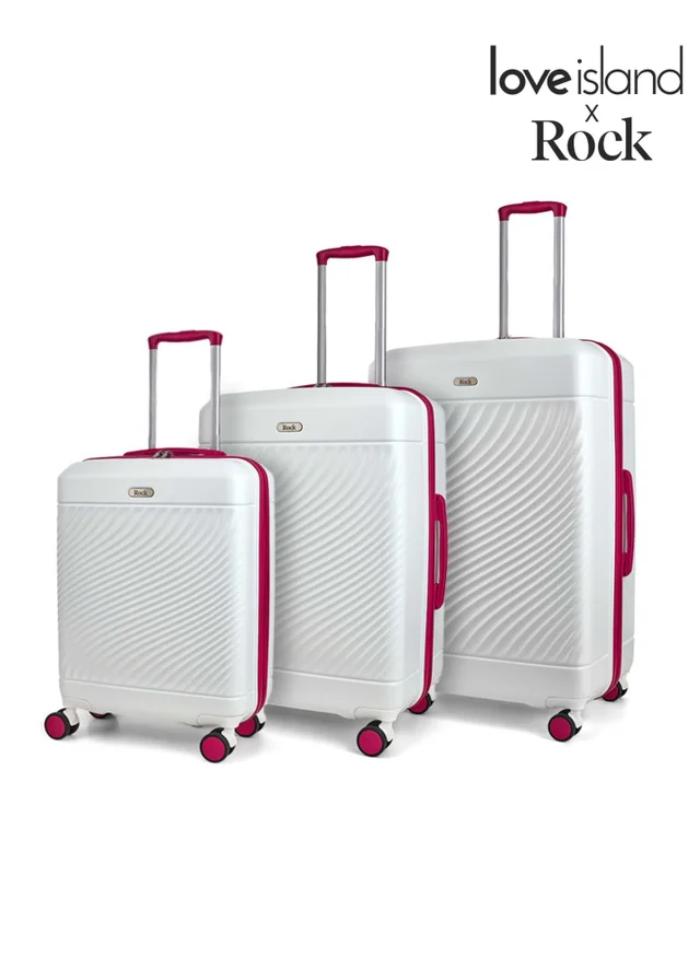 Rock Love Island Suitcase White/Pink