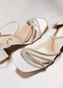 Linzi Mariah Wide Fit Ivory Satin Open Back Heel - Size 5 Image 1