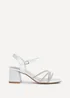 Linzi Mariah Wide Fit Ivory Satin Open Back Heel - Size 5 Image 2